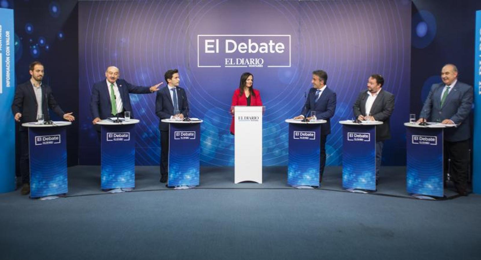 Pedro Casares (PSOE), Diego Movellán (PP), Rubén Gómez (Cs), José María Mazón (PRC), Emilio del Valle (Vox) y Luis del Piñal (Podemos) han confrontado sus ideas en el debate electoral de El Diario Montañés