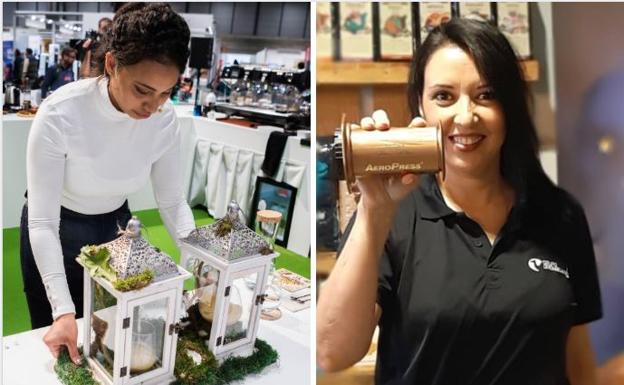 Mª Fernanda Orozco y Karen Quiroga, dos expertas en la preparación de café.