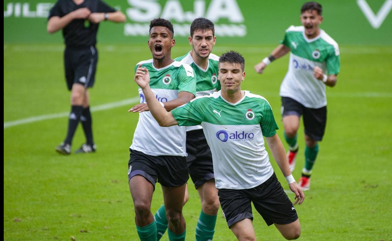 Los verdiblancos celebran la victoria.