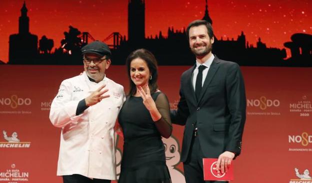 Jesús y Marián,ayer, durante la Gala Michelin.