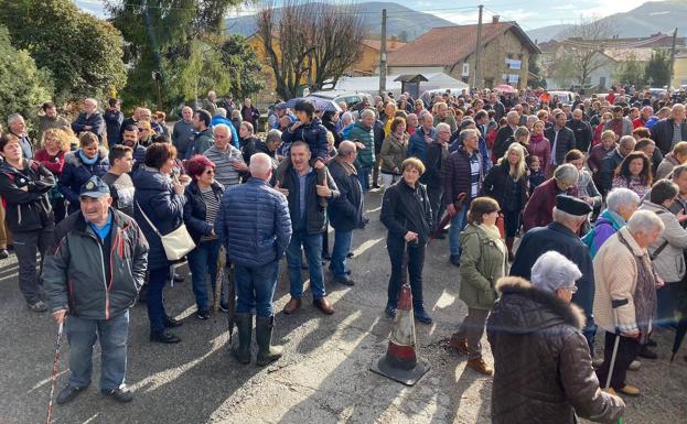 La marcha de esta mañana en Villanueva de la Peña. 