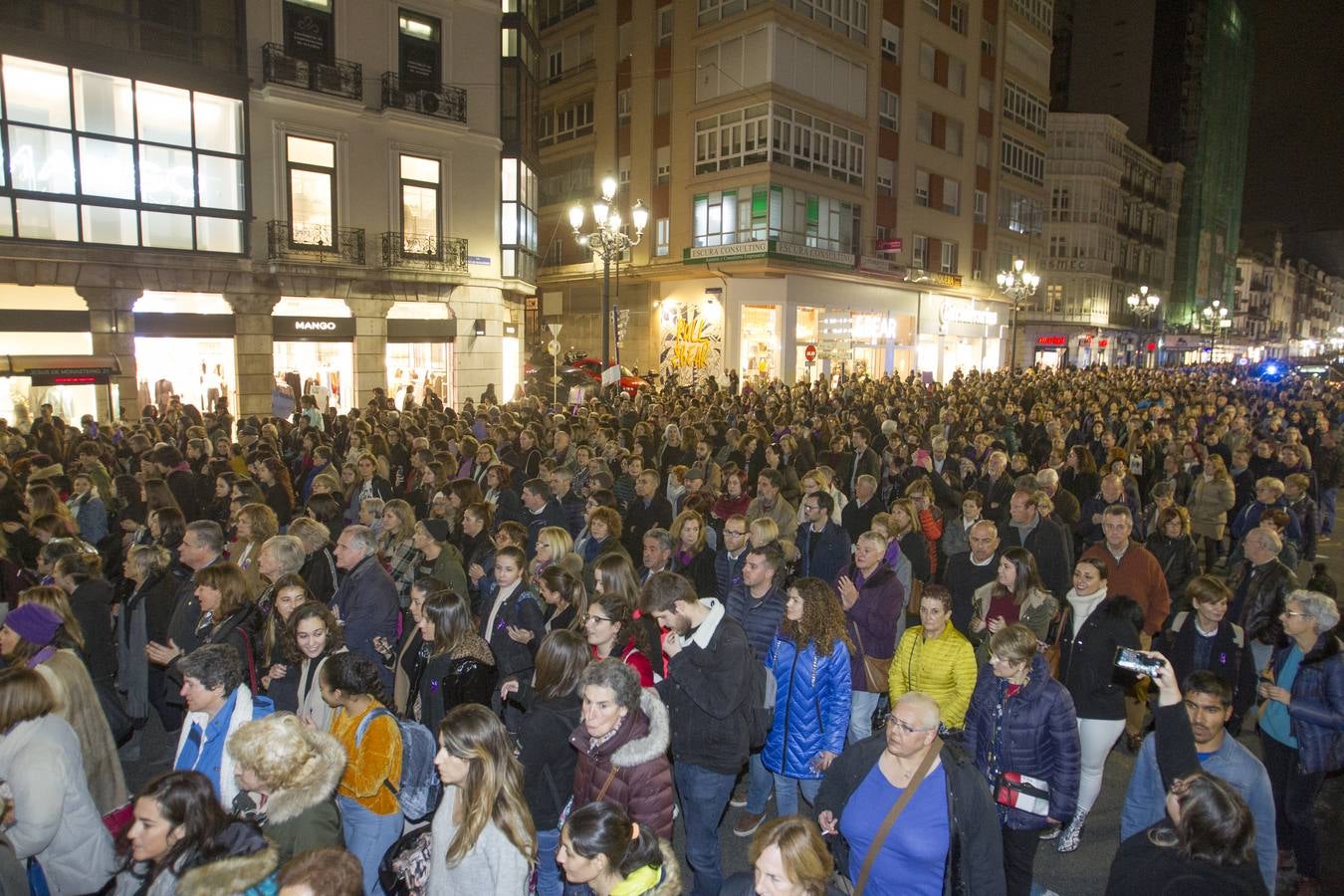 Centenares de personas se han echado a la calle en una manfiestación que ha recorrido el centro de la capital de Cantabria