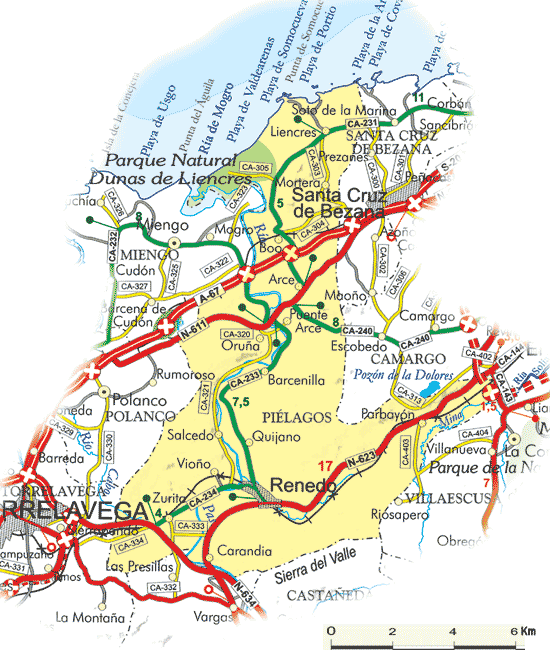 Núcleos de población | Piélagos | Cantabria 102 Municipios