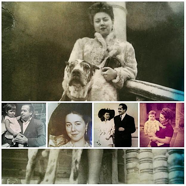 Collage con imágenes del álbum familiar de los Pereda De Castro.