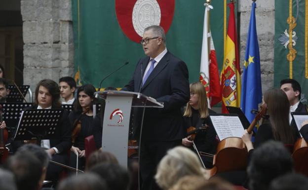 Joaquín Gómez, durante su discurso. 