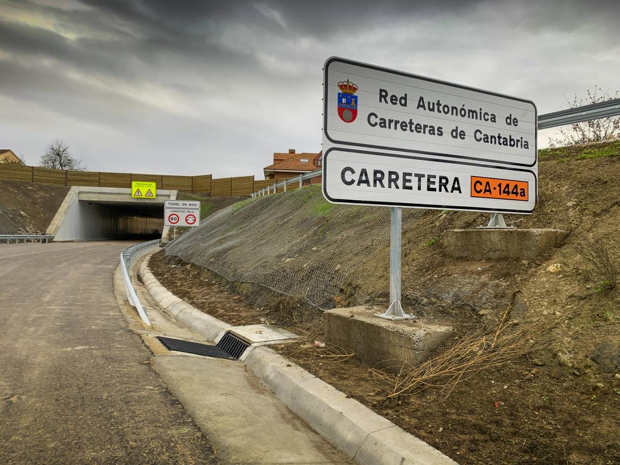 El falso túnel del nuevo enlace entre Morero y Guarnizo ha sido uno de los trabajos más complejos de la segunda fase del proyecto. 
