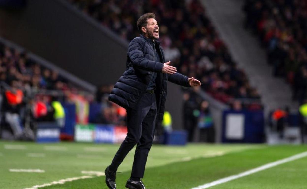 Diego Pablo Simeone, durante el duelo entre Atlético y Lokomotiv.