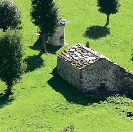 Imagen de una cabaña pasiega.