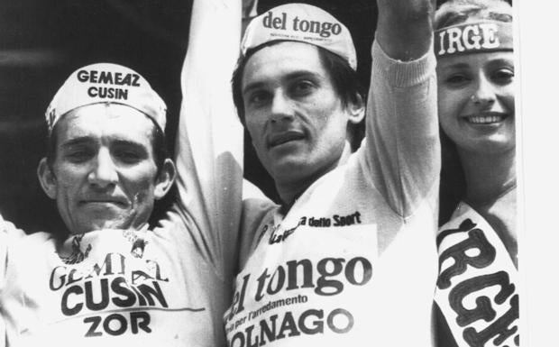 Imagen. Imagen de 1983 cuando Alberto Fernandez (izquierda) y Giuseppe Saronni se alzaron como campeones en el puerto de San Fernando.