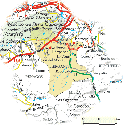 Núcleos de población | Liérganes | Cantabria 102 Municipios