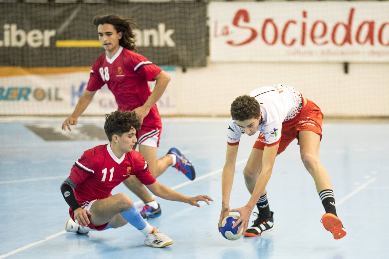 Partido entre la selección cántabra cadete masculina y la de Murcia