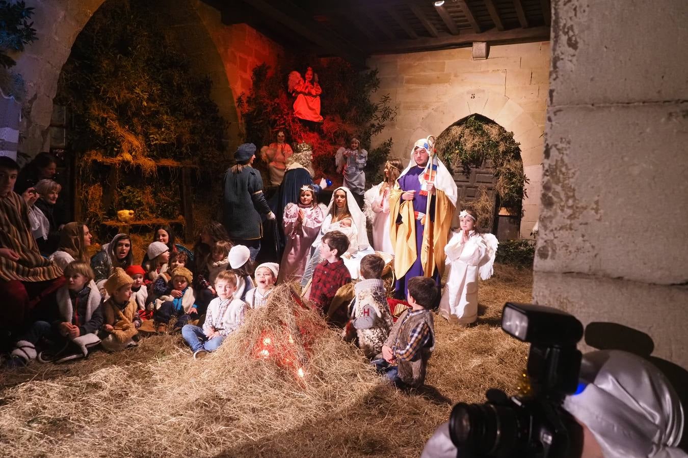 Los Reyes Magos llegando a Camargo, al aeropuerto.