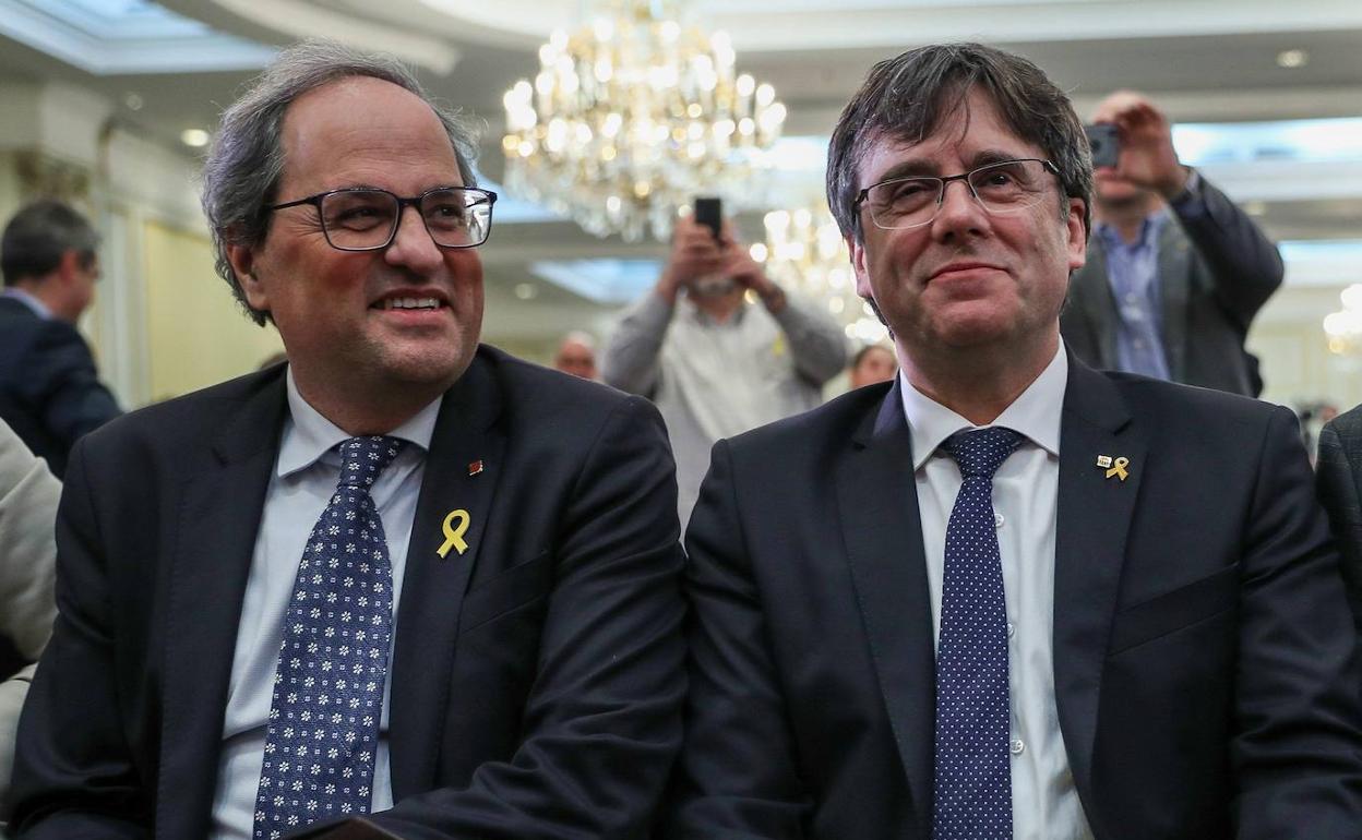 Quim Torra y Carles Puigdemont, en una imagen de archivo.