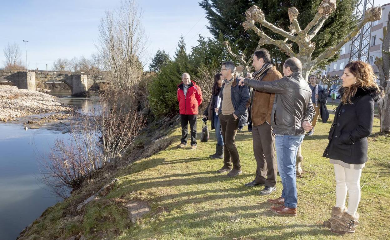 Visita a las zonas de Campoo afectadas por las inundaciones, esta mañana.