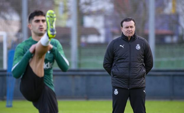 Cristóbal Parralo, en un entrenamiento.