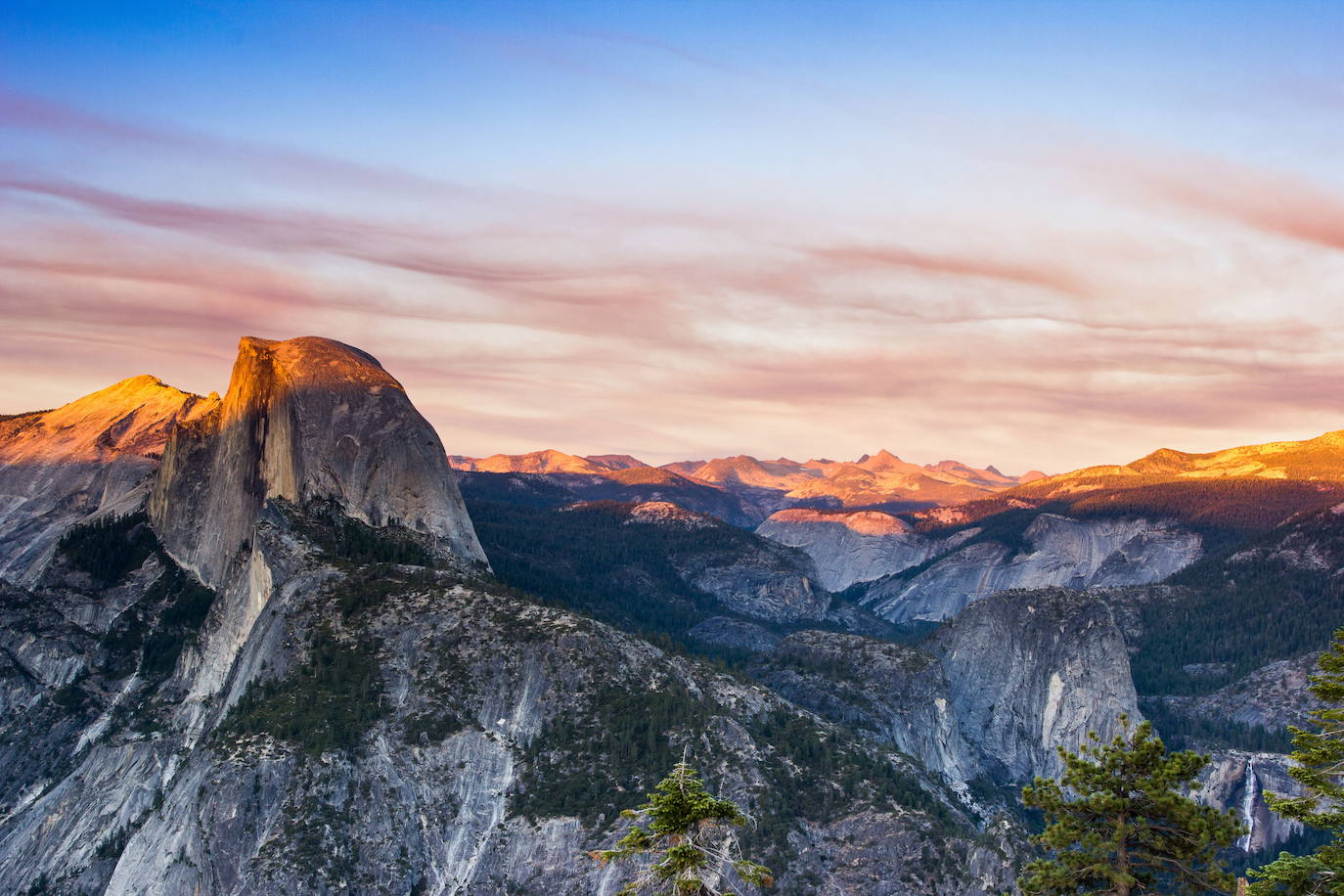 Atardecer en el Half Dome.