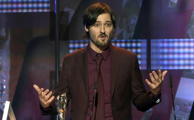 Marques-Marcet, al recibir un premio Gaudí. 