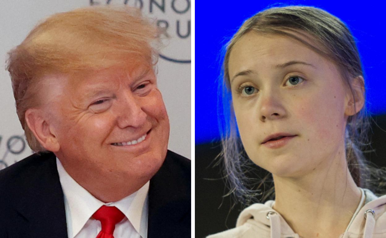 Donald Trump y Greta Thumberg.