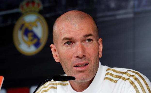 Zinedine Zidane, durante la rueda de prensa. 