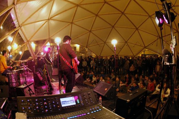 Concierto del Certamen de Música Joven celebrado en la Plaza Baldomero Iglesias. 