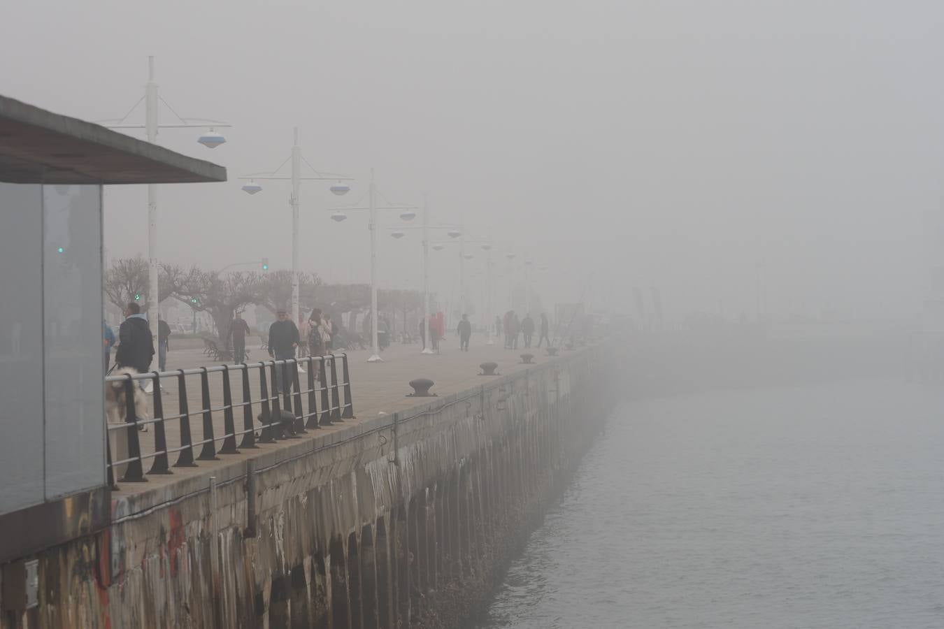 Fotos: Un paseo fantasmagórico por Santander bajo la niebla