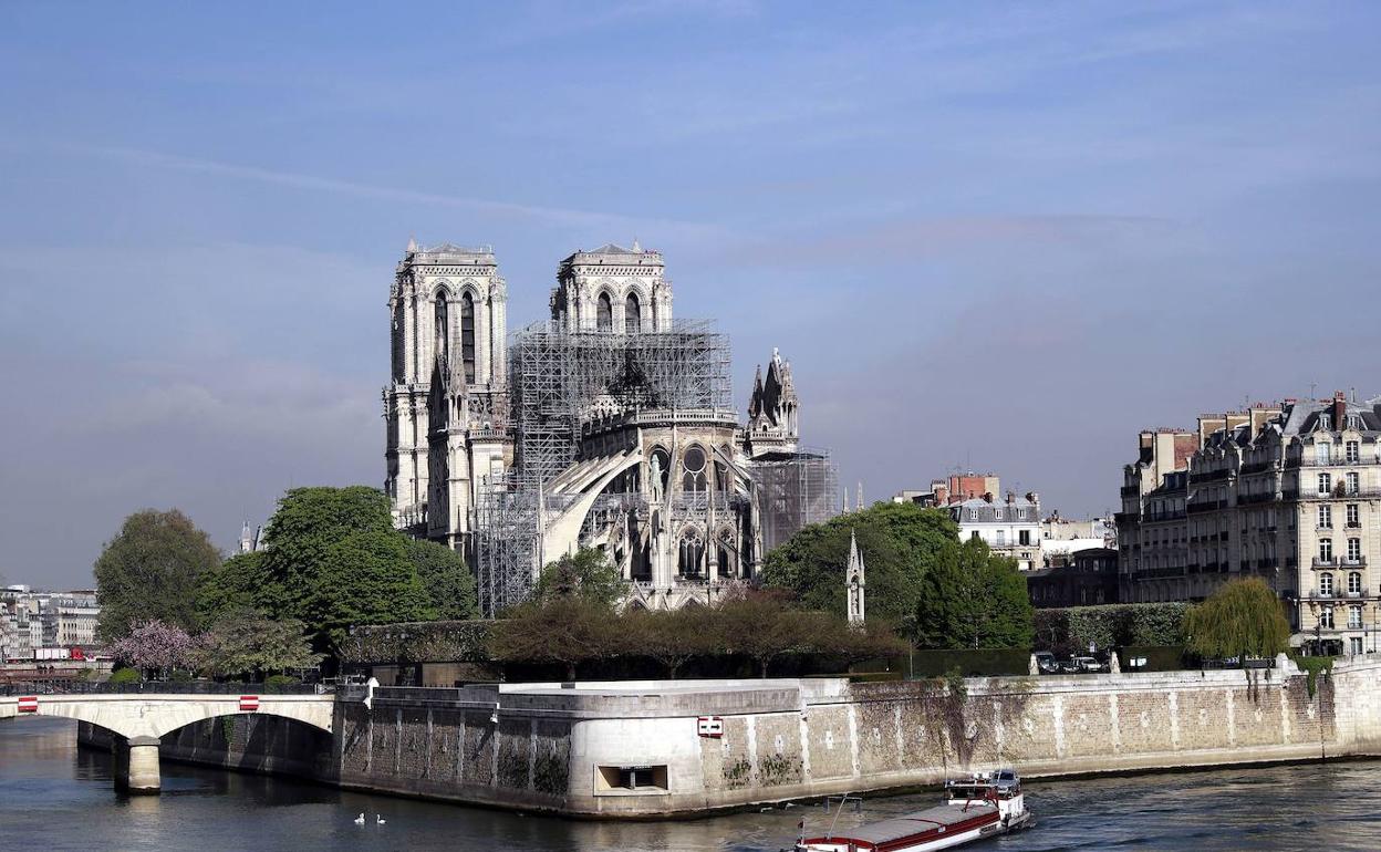 Notre Dame, tras el incendio. 