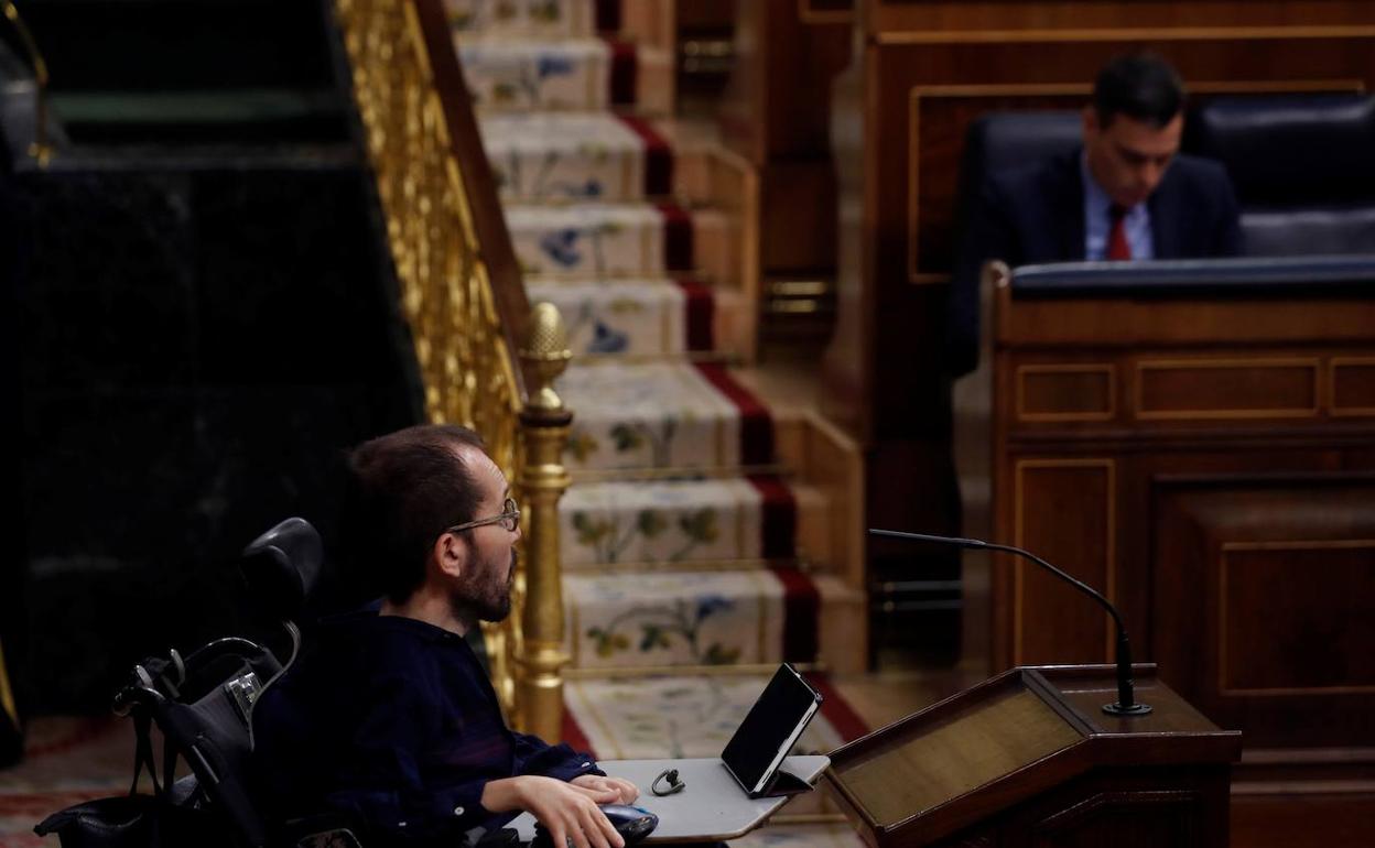 El portavoz de Unidas Podemos en el Congreso de los Diputados, Pablo Echenique. 