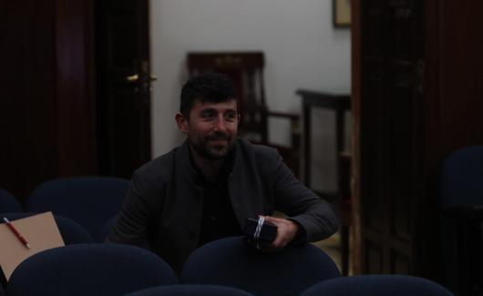 Alberto Torres, esta mañana en el Ayuntamiento de Santander.