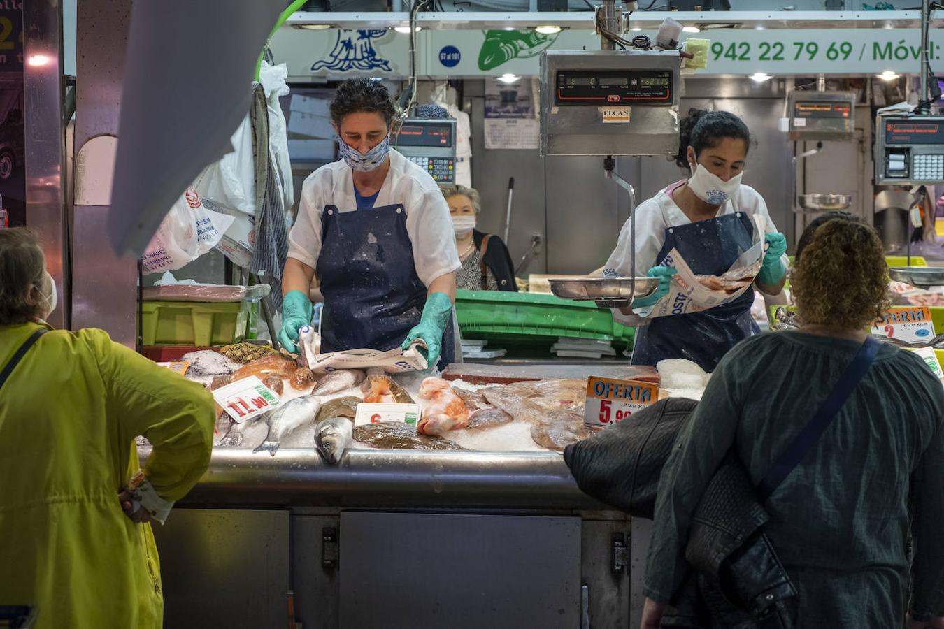 El Mercado de la Esperanza limita a 70 personas el aforo en la planta del pescado.