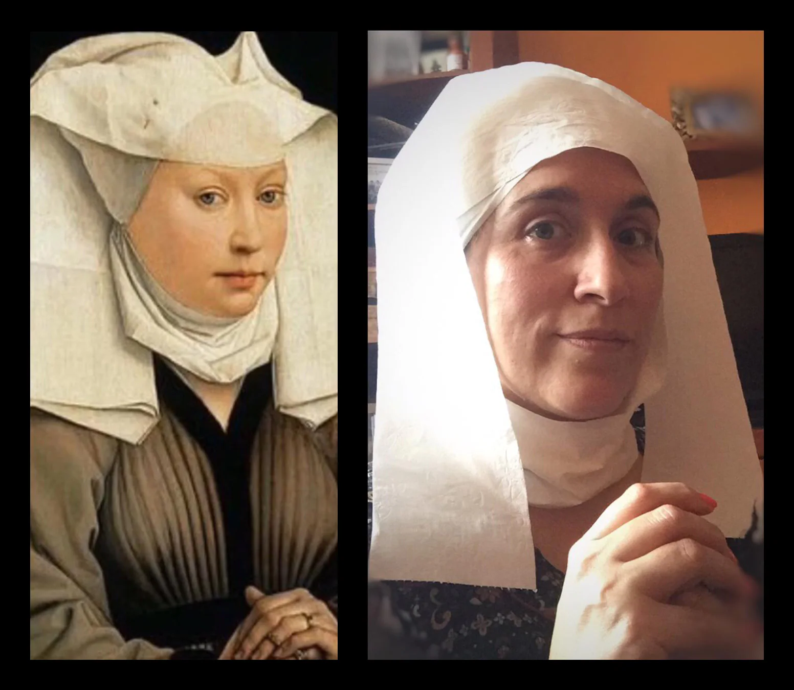 Título del cuadro/fotografía: ‘Retrato de una mujer joven’. Autor/a: Rogier van der Weyden. Pintado: entre 1435-1440. Maestro/a imitador: Rebeca Salcines, Maestra de Inglés.