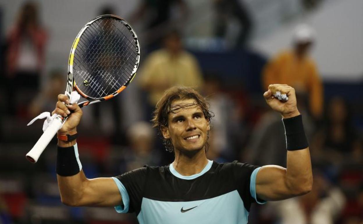 Rafa Nadal celebra una de sus victorias. 