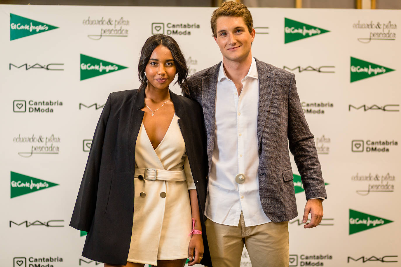 Ana Oliveira Rodrigues y Daniel Mesa Fernández, ganadores de la segunda edición del casting 'Modelo por un día' de El Corte Inglés y Cantabria DModa.