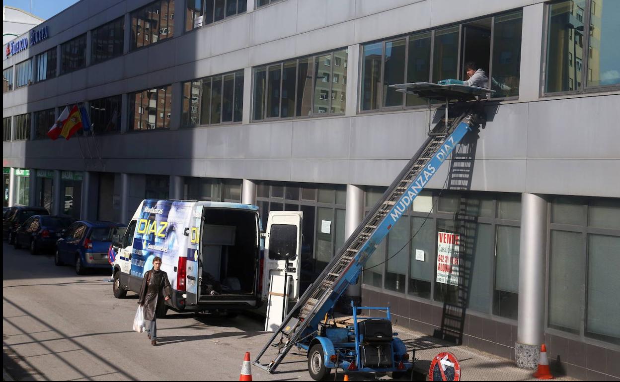 Imagen de archivo de las obras en el Edificio Europa, nueva sede de los Juzgados de lo Contencioso Administrativo y Vigilancia Penitenciaria.