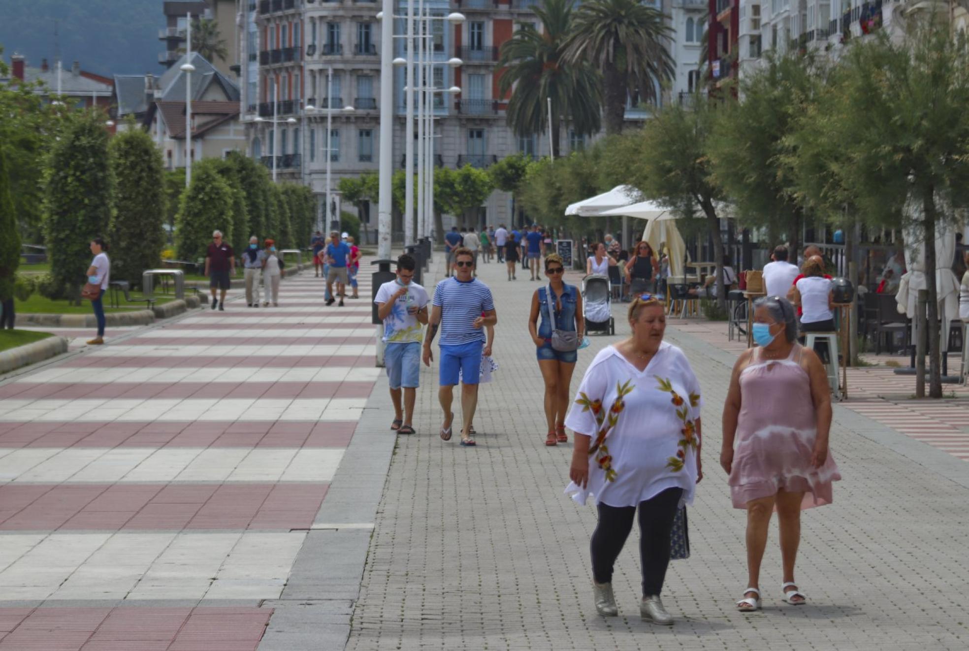 Imagen del Parque Amestoy, en Castro Urdiales, donde aguardan la llegada de visitantes vascos. 