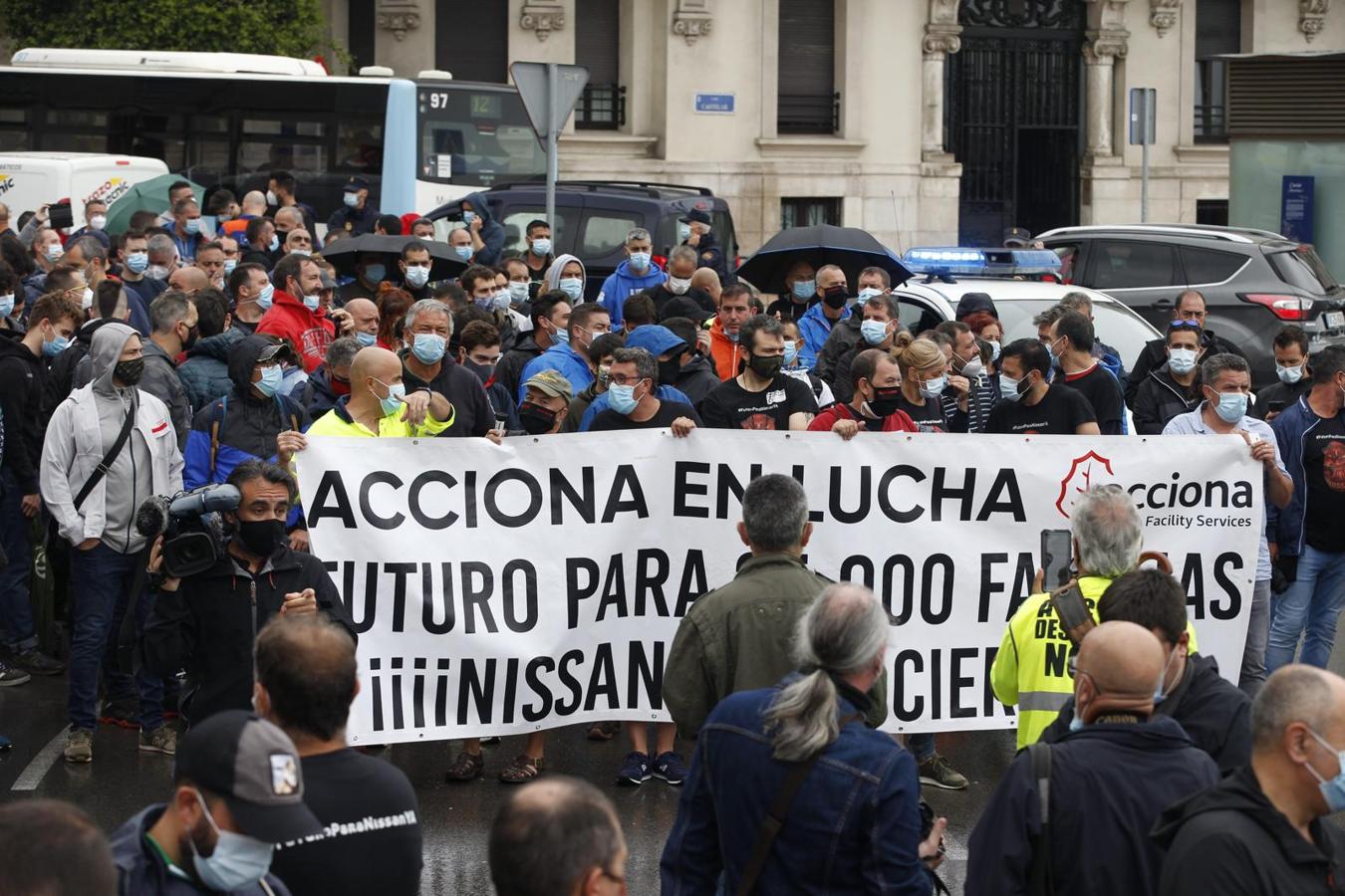 Fotos: Los trabajadores de Nissan Barcelona se manifiestan en Santander