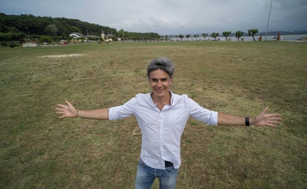 Nando Agüeros en la campa de la Magdalena, escenario de multitudinarios conciertos en las fiestas. 