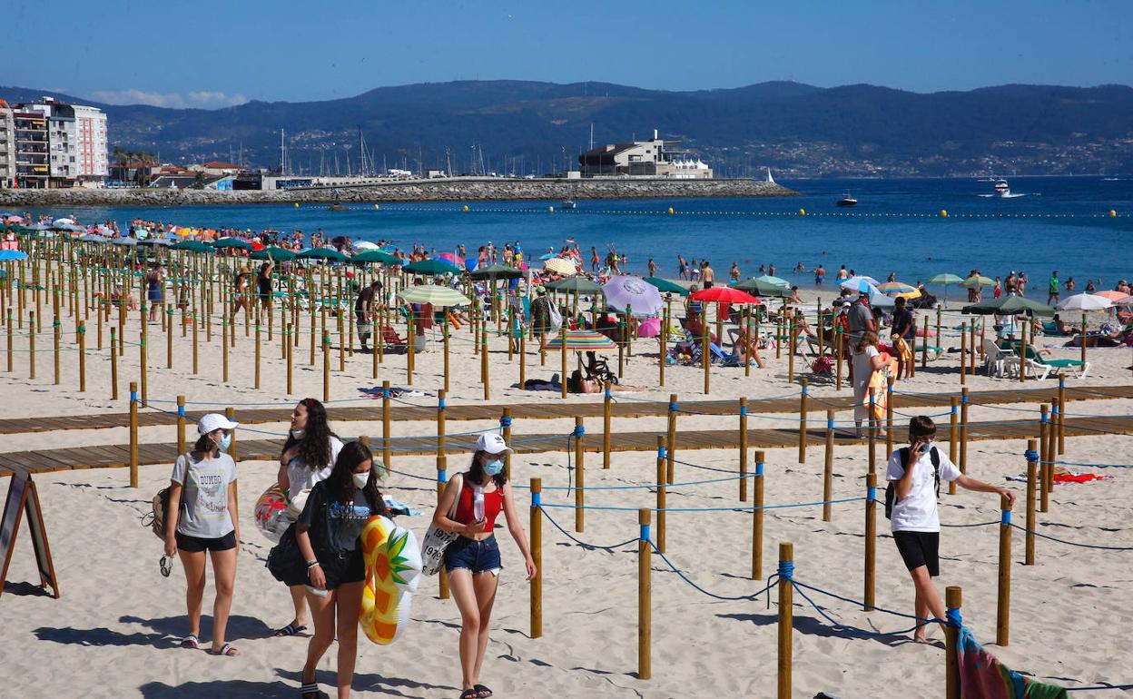 Playa de Silgar, en Sanxenxo (Pontevedra).