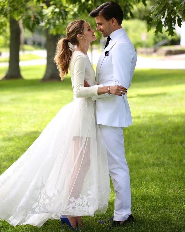 Una imagen inédita de su boda con el alemán Johannes Huebl que compartía en Instagram. 