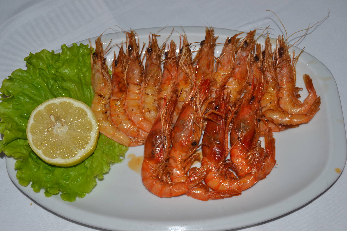 Gamba blanca y gamba roja.