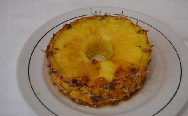 Piña a la plancha.