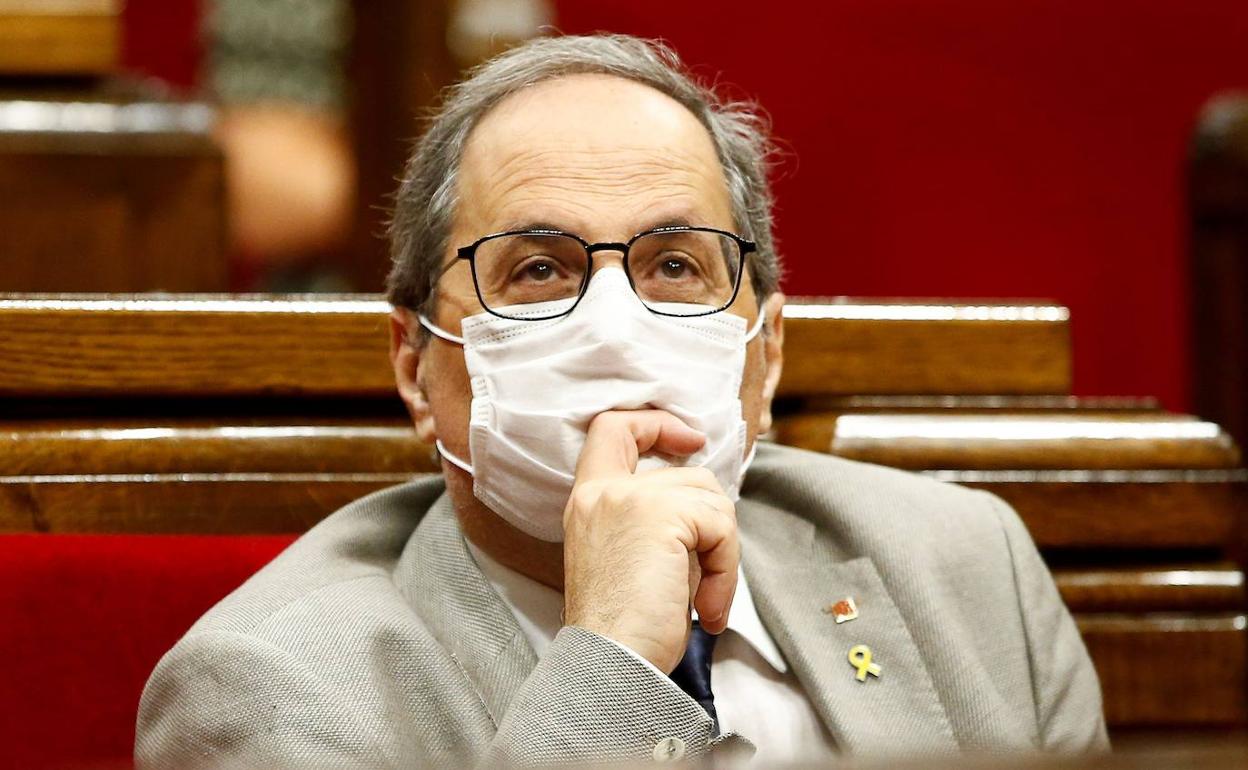 Quim Torra, en el Parlament. 