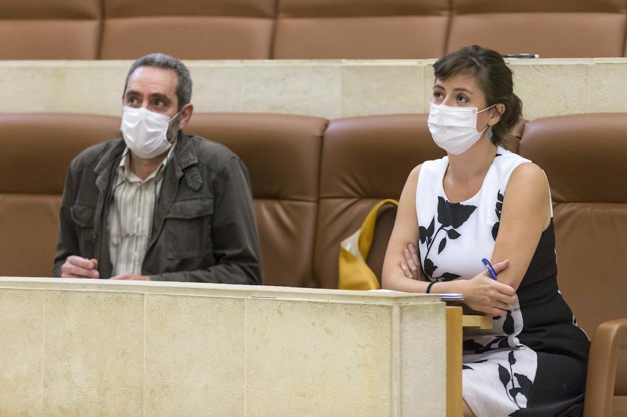 La directora general de Salud Pública, Paloma Navas, antes de subir al estrado del Parlamento regional, donde intervino ayer. 