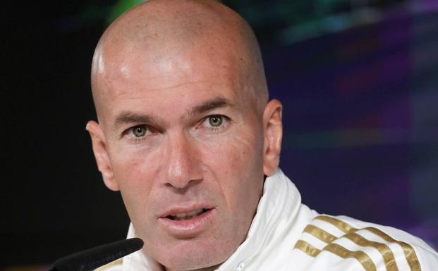 Zinedine Zidane, en rueda de prensa. 