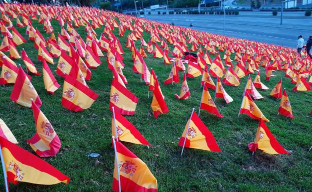 Imagen de uno de los jardines que rodean la M-30, este domingo en Madrid.