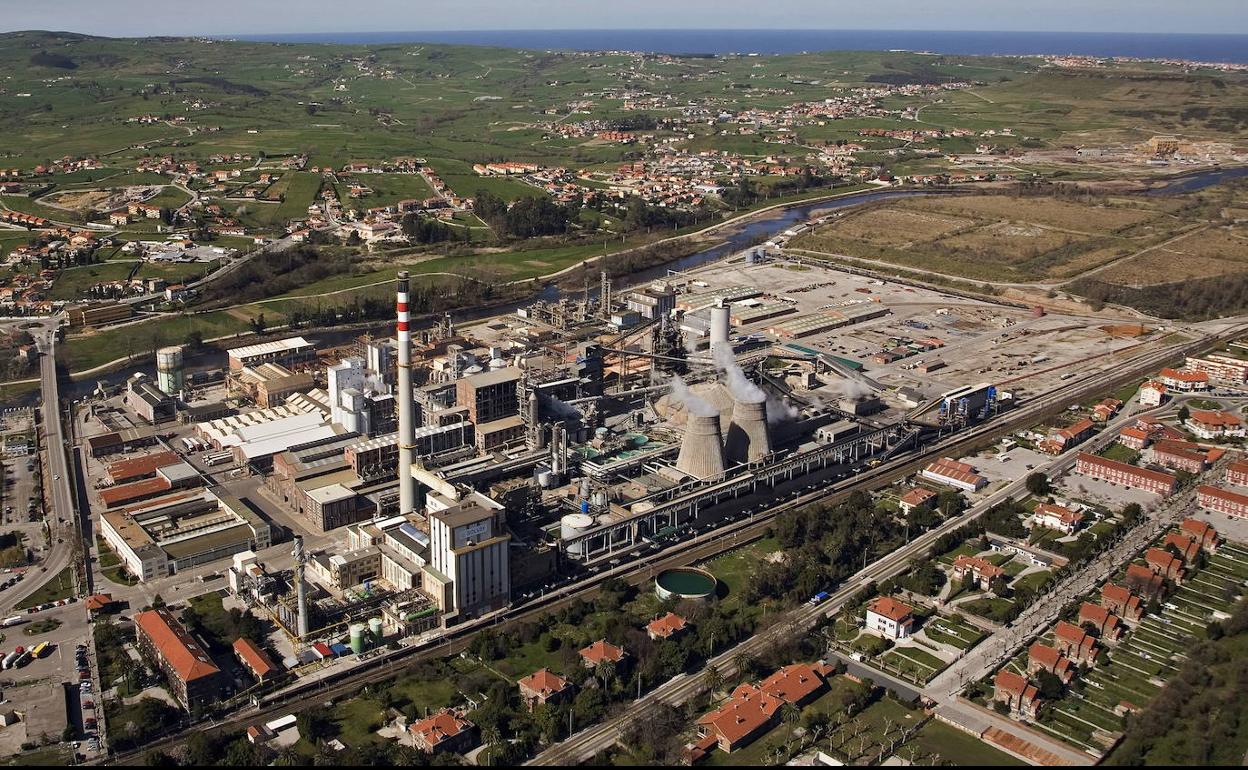 Vistá aérea de la empresa Solvay.