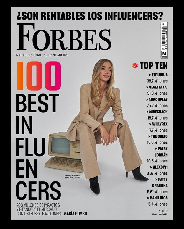 La joven, muy vinculada a Cantabria, ha sido portada de Forbes en un reportaje sobre el fenómeno de los 'influencers'.