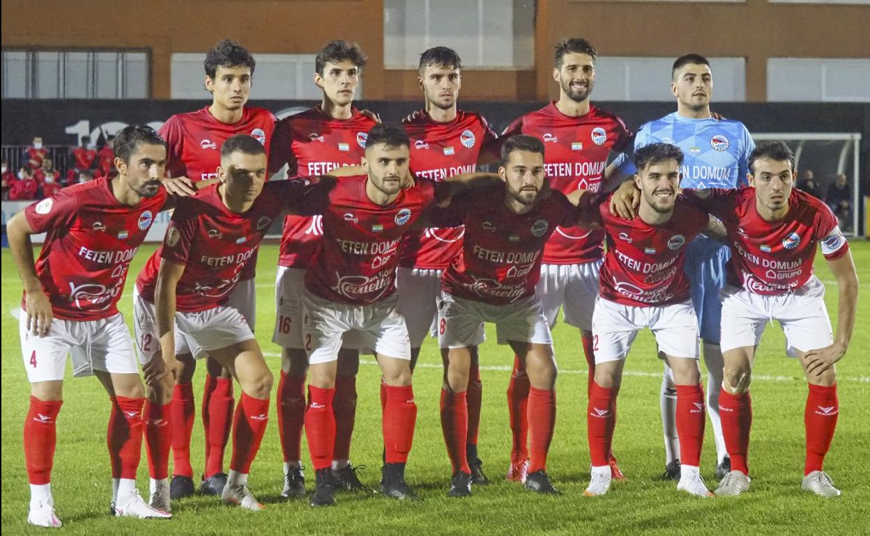 Once del laredo en el partido disputado el pasado viernes frente al Zamora. 