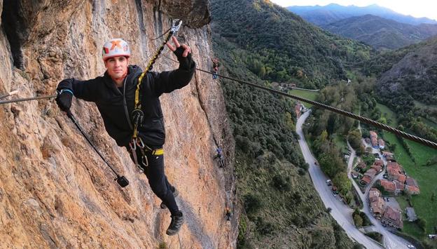 Illescas en plena aventura en Picos de Europa.