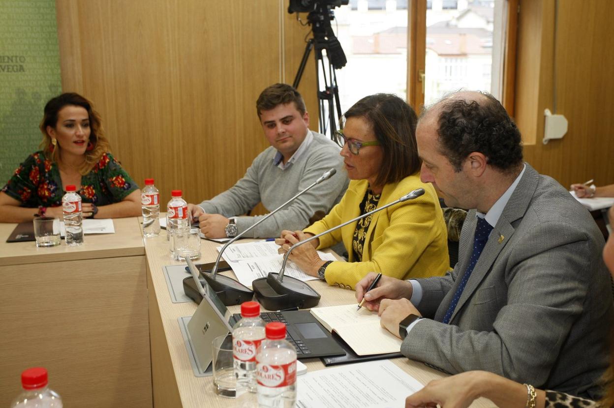 Lucía Montes, Miguel Ángel Vargas, Marta Fernández Teijeiro y Joaquín Fernández Berjano durante una sesión plenaria. luis palomeque