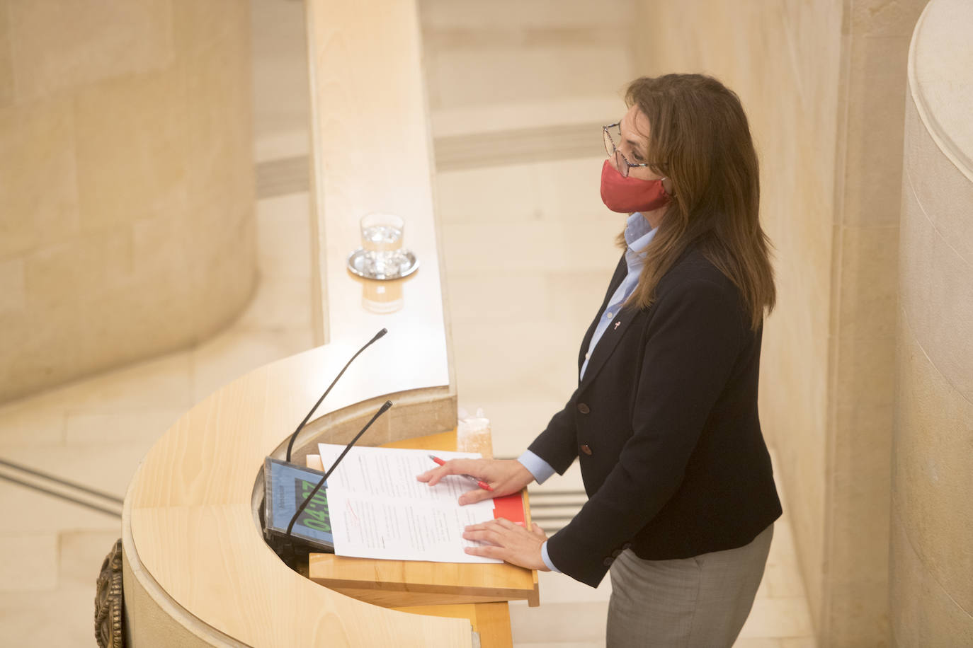 Pleno del Parlamento de Cantabria celebrado este lunes, 19 de octubre de 2020